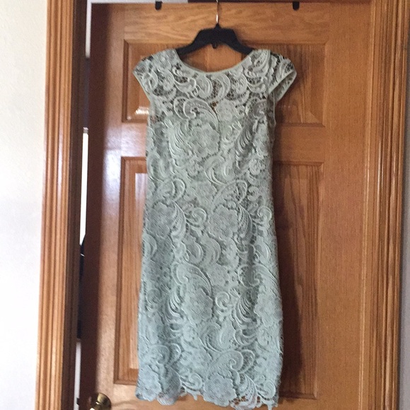 anthropologie lace slim midi dress Lace-Trim Midi Slip Dress by Anthropologie in Black, Size: XL main image 0